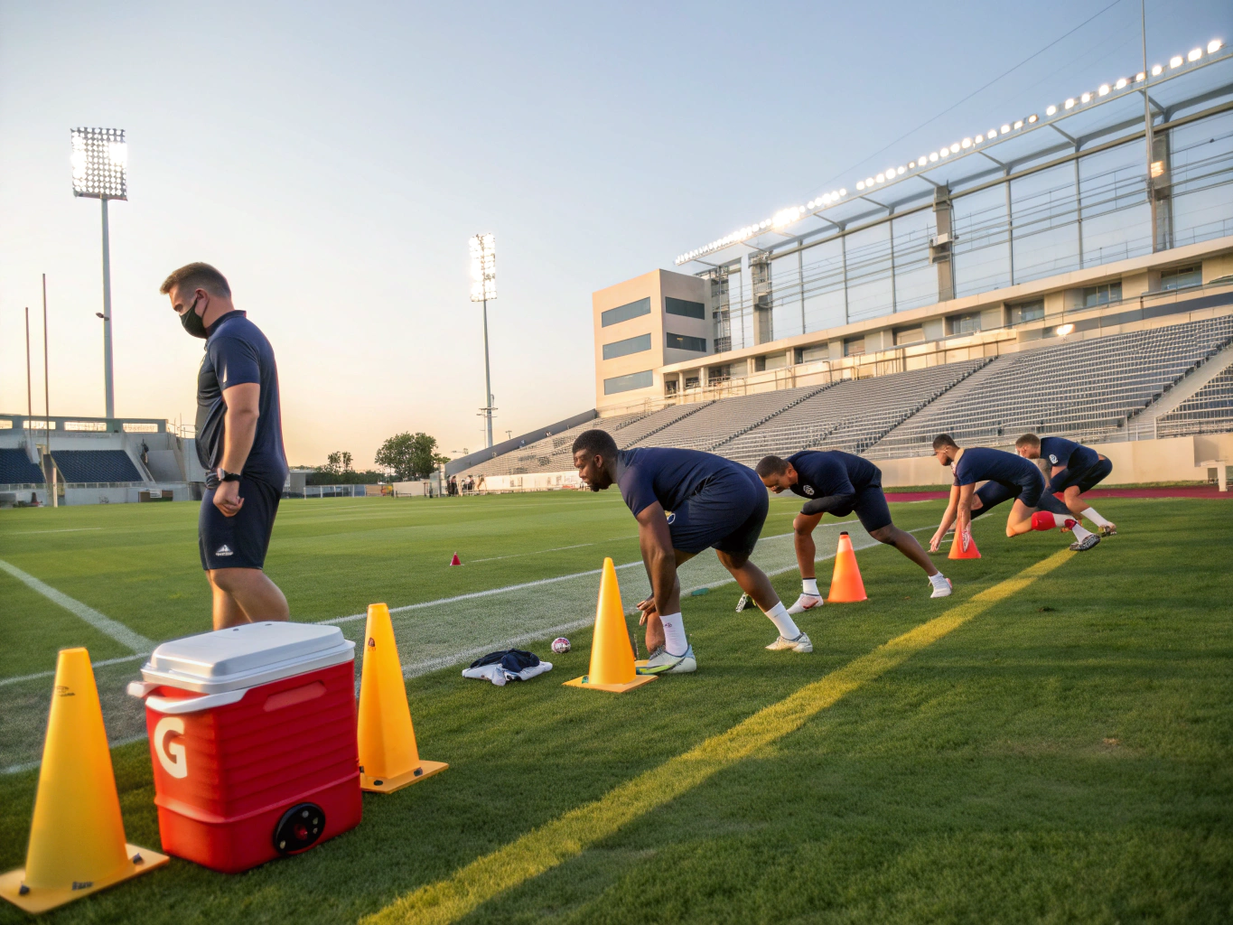 Early morning conditioning and practice session